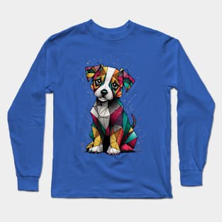 Geometric puppy Long Sleeve T-Shirt